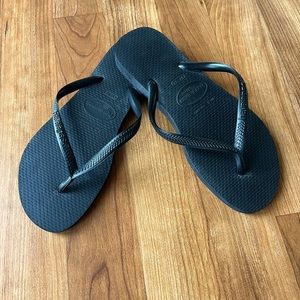 Havaianas Flip Flops Black Size 6
